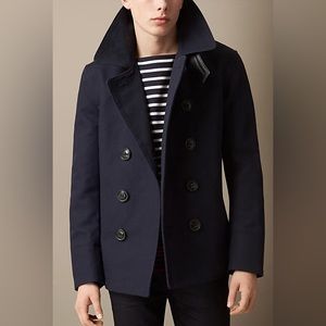 MENS BURBERRY STRUCTURED PEA COAT Size: Large